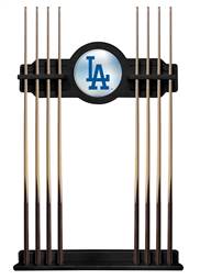 Los Angeles Dodgers Solid Wood Cue Rack with a Black Finish