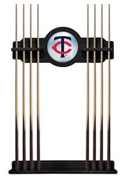 Minnesota Twins Solid Wood Cue Rack with a Black Finish