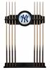 New York Yankees Solid Wood Cue Rack with a Black Finish