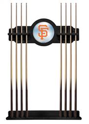 San Francisco Giants Solid Wood Cue Rack with a Black Finish