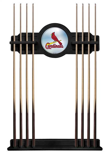 St. Louis Cardinals Solid Wood Cue Rack with a Black Finish
