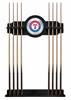 Texas Rangers Solid Wood Cue Rack with a Black Finish