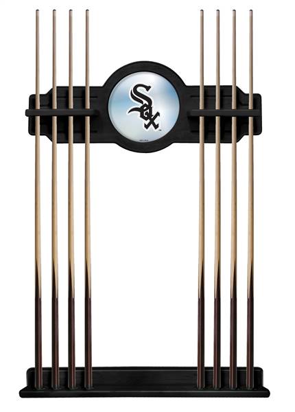 Chicago White Sox Solid Wood Cue Rack with a Black Finish