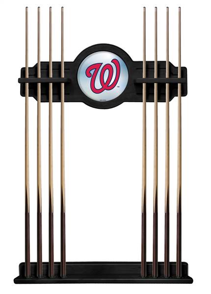 Washington Nationals Solid Wood Cue Rack with a Black Finish