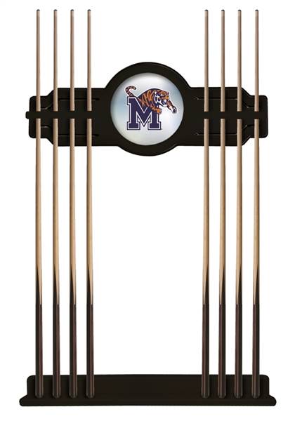 University of Memphis Solid Wood Cue Rack with a Black Finish