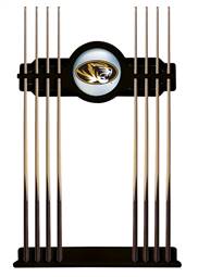 University of Missouri Solid Wood Cue Rack with a Black Finish