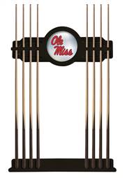 University of Mississippi Solid Wood Cue Rack with a Black Finish