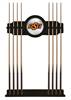 Oklahoma State University Solid Wood Cue Rack with a Black Finish