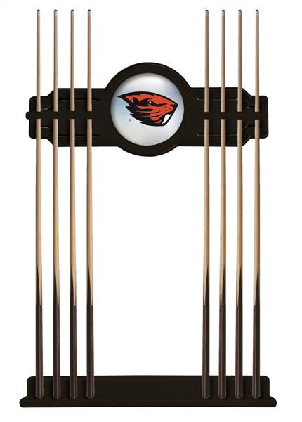 Oregon State University Solid Wood Cue Rack with a Black Finish