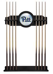 University of Pittsburgh Solid Wood Cue Rack with a Black Finish
