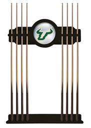 University of South Florida Solid Wood Cue Rack with a Black Finish