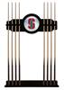 Stanford University Solid Wood Cue Rack with a Black Finish