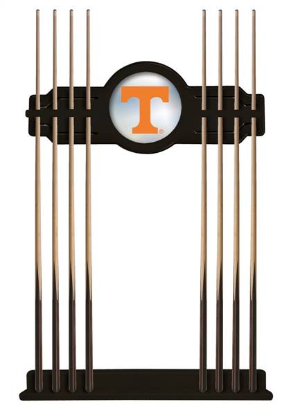 University of Tennessee Solid Wood Cue Rack with a Black Finish