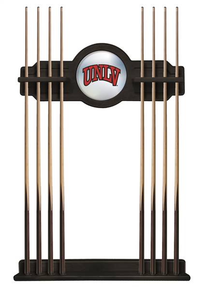 University of Nevada Las Vegas Solid Wood Cue Rack with a Black Finish