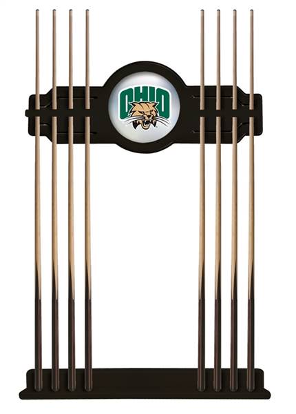 Ohio University Solid Wood Cue Rack with a Black Finish