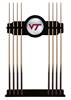 Virginia Tech University Solid Wood Cue Rack with a Black Finish