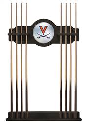 University of Virginia Solid Wood Cue Rack with a Black Finish