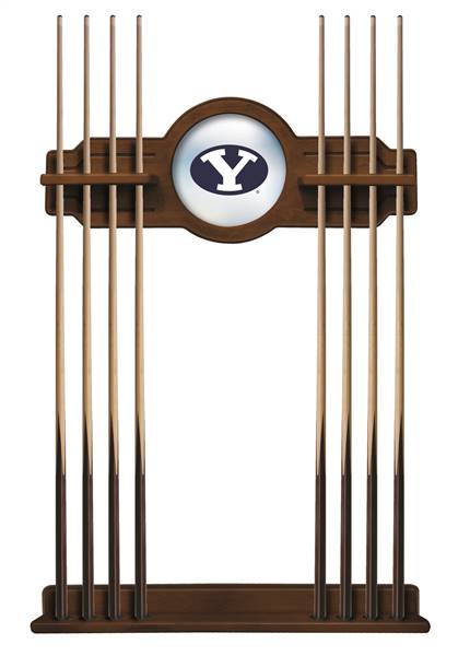 Brigham Young University Solid Wood Cue Rack with a Chardonnay Finish
