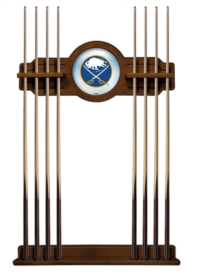 Buffalo Sabres Solid Wood Cue Rack with a Chardonnay Finish