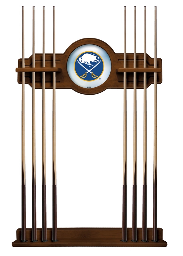 Buffalo Sabres Solid Wood Cue Rack with a Chardonnay Finish