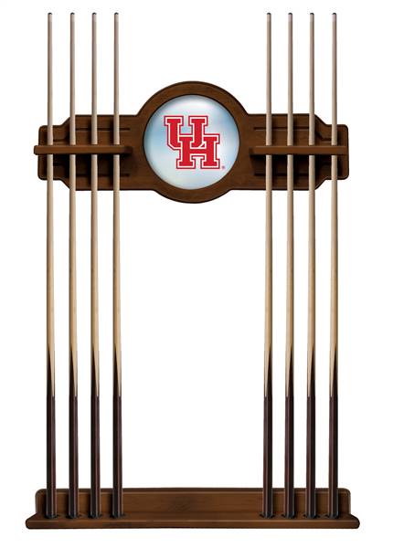 University of Houston Solid Wood Cue Rack with a Chardonnay Finish