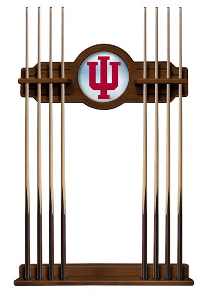 Indiana University Solid Wood Cue Rack with a Chardonnay Finish