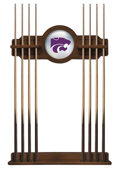 Kansas State University Solid Wood Cue Rack with a Chardonnay Finish