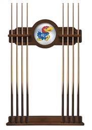 University of Kansas Solid Wood Cue Rack with a Chardonnay Finish