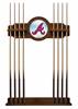 Atlanta Braves Solid Wood Cue Rack with a Chardonnay Finish