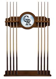 Colorado Rockies Solid Wood Cue Rack with a Chardonnay Finish