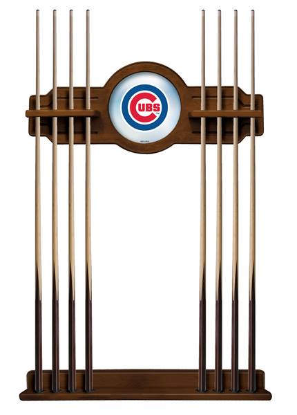 Chicago Cubs Solid Wood Cue Rack with a Chardonnay Finish