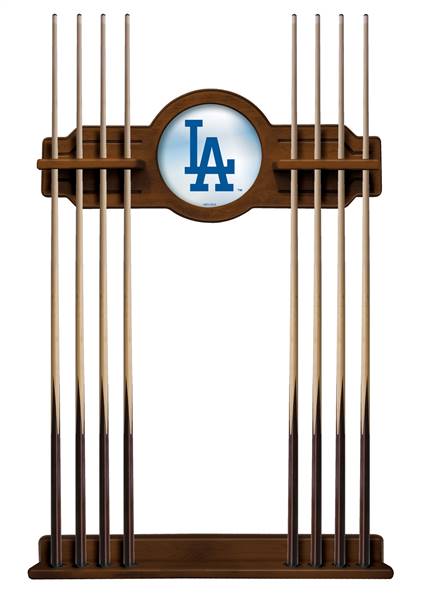 Los Angeles Dodgers Solid Wood Cue Rack with a Chardonnay Finish