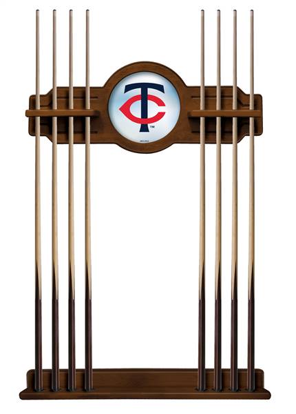 Minnesota Twins Solid Wood Cue Rack with a Chardonnay Finish