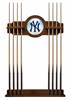 New York Yankees Solid Wood Cue Rack with a Chardonnay Finish