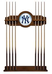 New York Yankees Solid Wood Cue Rack with a Chardonnay Finish