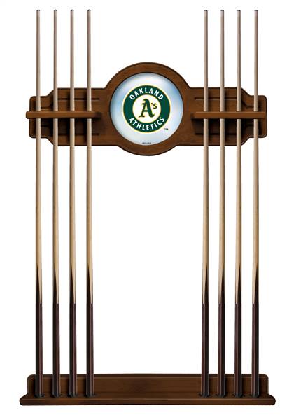 Oakland Athletics Solid Wood Cue Rack with a Chardonnay Finish