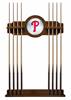 Philadelphia Phillies Solid Wood Cue Rack with a Chardonnay Finish