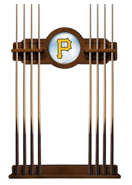 Pittsburgh Pirates Solid Wood Cue Rack with a Chardonnay Finish