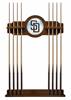 San Diego Padres Solid Wood Cue Rack with a Chardonnay Finish