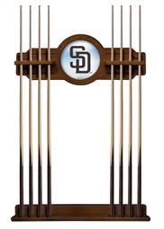 San Diego Padres Solid Wood Cue Rack with a Chardonnay Finish