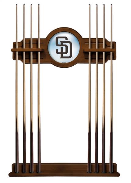 San Diego Padres Solid Wood Cue Rack with a Chardonnay Finish