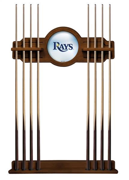 Tampa Bay Rays Solid Wood Cue Rack with a Chardonnay Finish