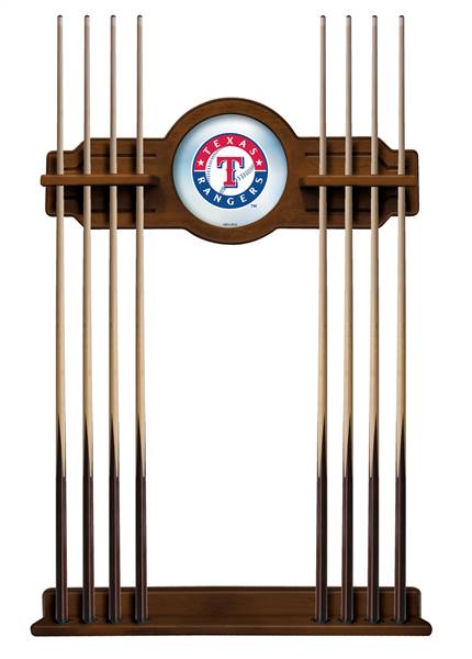 Texas Rangers Solid Wood Cue Rack with a Chardonnay Finish