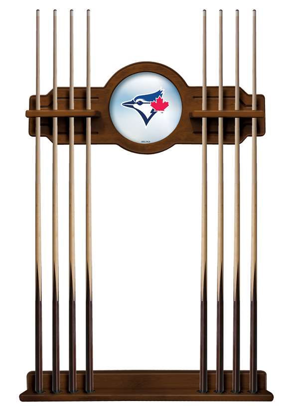 Toronto Blue Jays Solid Wood Cue Rack with a Chardonnay Finish
