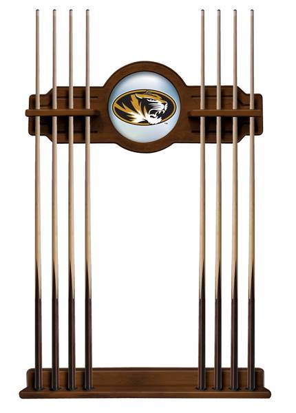 University of Missouri Solid Wood Cue Rack with a Chardonnay Finish