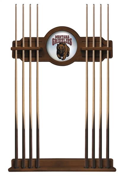 University of Montana Solid Wood Cue Rack with a Chardonnay Finish