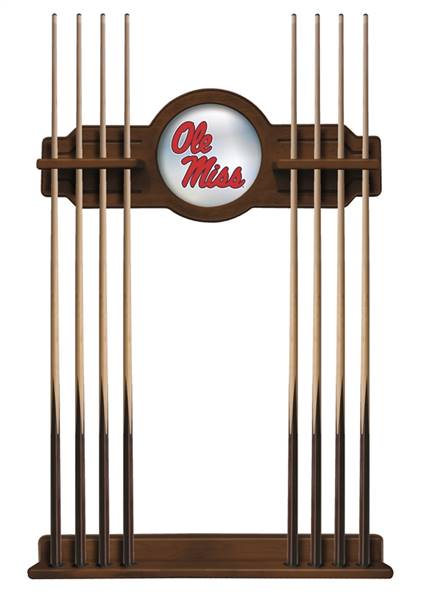 University of Mississippi Solid Wood Cue Rack with a Chardonnay Finish