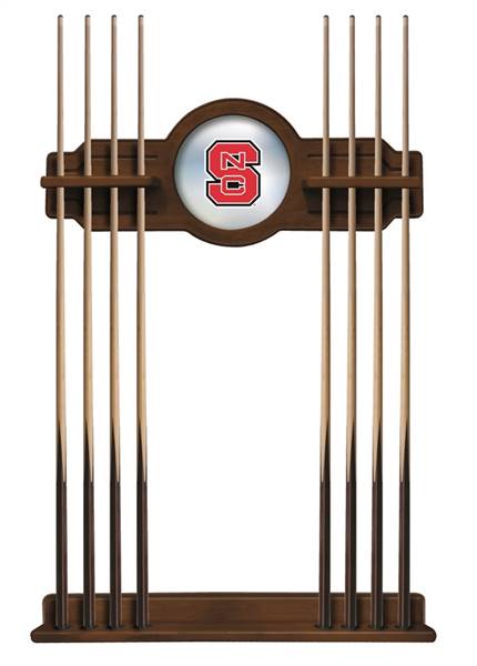 North Carolina State University Solid Wood Cue Rack with a Chardonnay Finish