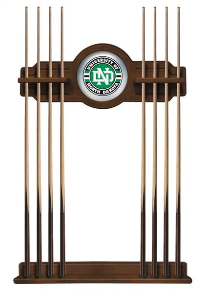 University of North Dakota Solid Wood Cue Rack with a Chardonnay Finish