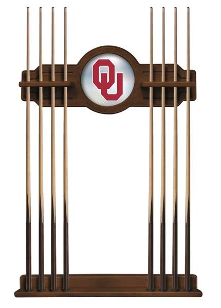 Oklahoma University Solid Wood Cue Rack with a Chardonnay Finish
